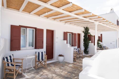 balkon/terras, Hotel Tagoo in Mykonos balkon/terras, Hotel Tagoo in Mykonos
