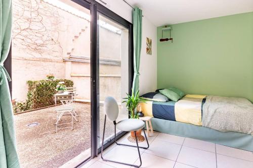 Studio avec terrasse gratte-ciel, 5 min métro