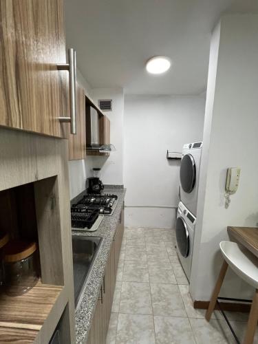 주방, Apartamento Diagonal a Hesperia y Dunas in 나구아나구아 주방, Apartamento Diagonal a Hesperia y Dunas in 나구아나구아