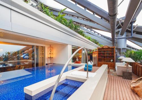 Swimming pool, Hotel Eclat Beijing in Sanlitun Bar St. & Embassy Area Swimming pool, Hotel Eclat Beijing in Sanlitun Bar St. & Embassy Area