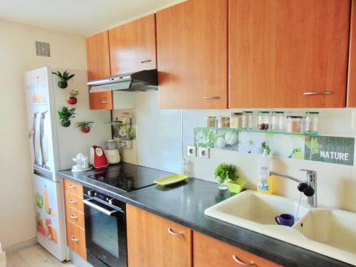 Kitchen, NATURALBNB - Chambres d'hotes bios, ethiques - Au calme, confort dans residence fermee - PARKING GRA in Villeurbanne Kitchen, NATURALBNB - Chambres d'hotes bios, ethiques - Au calme, confort dans residence fermee - PARKING GRA in Villeurbanne