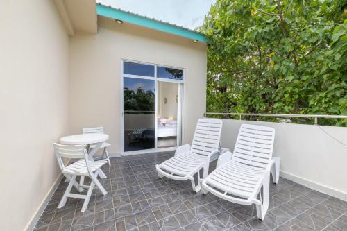 Balcony/terrace, Three Hearts Guesthouse and Villas in Goidhoo Atoll Balcony/terrace, Three Hearts Guesthouse and Villas in Goidhoo Atoll
