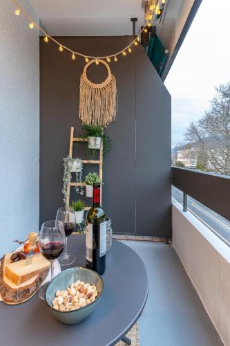 陽台/露台, Charmante Wohnung mit Balkon nahe Thunersee - Bitcoin accepted in 圖恩 陽台/露台, Charmante Wohnung mit Balkon nahe Thunersee - Bitcoin accepted in 圖恩