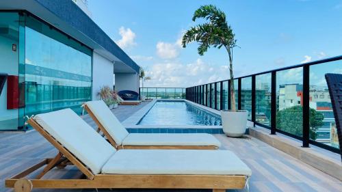 Varanda/terraço, Ocean Porto Flats in Porto de Galinhas Varanda/terraço, Ocean Porto Flats in Porto de Galinhas