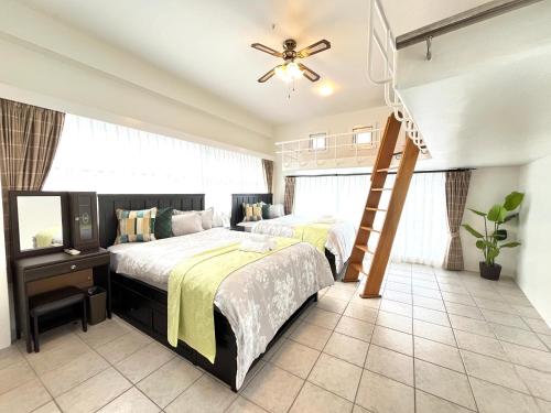 Bed, RedDragon Okinawa, Entire Building Rental, Area 100㎡, Maximum Capacity 8 People in Urasoe Bed, RedDragon Okinawa, Entire Building Rental, Area 100㎡, Maximum Capacity 8 People in Urasoe