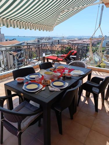 شرفة/ تراس, Rooftop Sea View Apartment Sveti Vlas in سفيتي فلاس شرفة/ تراس, Rooftop Sea View Apartment Sveti Vlas in سفيتي فلاس