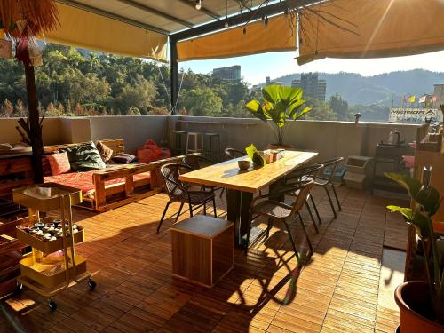 Balcony/terrace, Dreamy Nomads Hostel in Nantou Balcony/terrace, Dreamy Nomads Hostel in Nantou