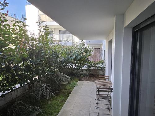 陽台/露台, Appartement lumineux avec jardin et terrasse proche stade JO in 布瓦科隆布 陽台/露台, Appartement lumineux avec jardin et terrasse proche stade JO in 布瓦科隆布