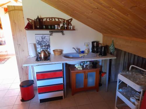 keuken, 1-Zimmer-Studio am Waldrand in Grasellenbach keuken, 1-Zimmer-Studio am Waldrand in Grasellenbach