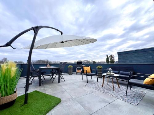 Балкон, Große Wohnung & Apartment Sauna & 4 Badezimmer Netflix in Пітерхаген Балкон, Große Wohnung & Apartment Sauna & 4 Badezimmer Netflix in Пітерхаген