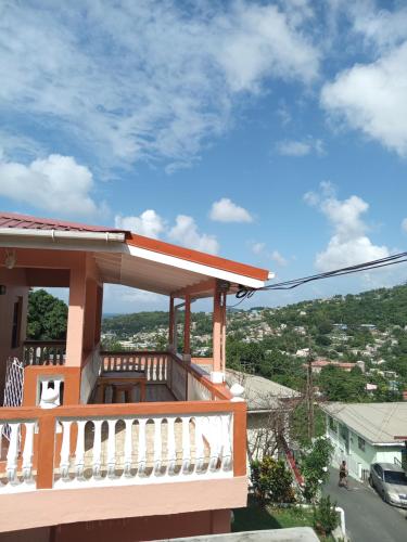 Balcony/terrace, Angie's Cove, modern get-away overlooking Castries in Castries Balcony/terrace, Angie's Cove, modern get-away overlooking Castries in Castries
