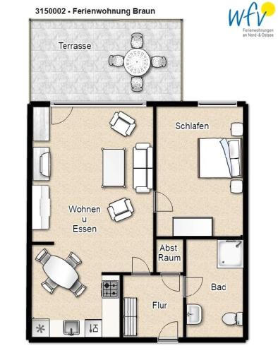 Alaprajzok, Juist Zauber - Haus 3 Ferienwohnung Strandaster in Juist Alaprajzok, Juist Zauber - Haus 3 Ferienwohnung Strandaster in Juist