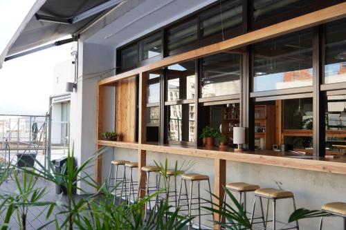 Balcony/terrace, Star Hostel Taichung Parklane in West District Balcony/terrace, Star Hostel Taichung Parklane in West District