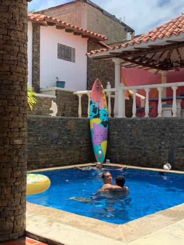 Swimming pool, Appartement spacieux a quelques pas de la plage Casa el Pozo in Playa El Agua Swimming pool, Appartement spacieux a quelques pas de la plage Casa el Pozo in Playa El Agua