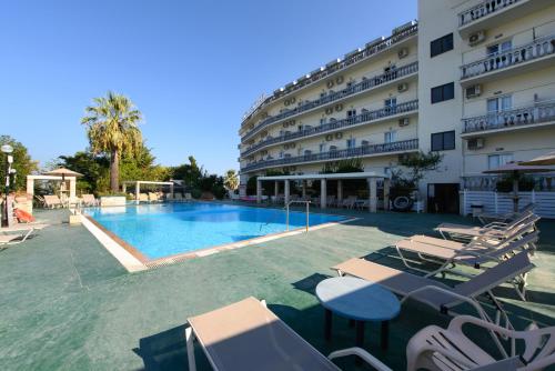 Swimming pool, Potamaki Beach Hotel in Corfu Island Swimming pool, Potamaki Beach Hotel in Corfu Island