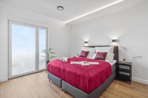 سرير, SUITE4ME - Moderne Apartments I Küche I Balkon I Waschmaschine (SUITE4ME - Moderne Apartments I Kuche I Balkon I Waschmaschine) in Dietzenbach سرير, SUITE4ME - Moderne Apartments I Küche I Balkon I Waschmaschine (SUITE4ME - Moderne Apartments I Kuche I Balkon I Waschmaschine) in Dietzenbach