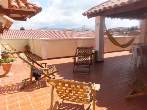 Balcony/terrace, Villa Oropeza Hostel in Sucre Balcony/terrace, Villa Oropeza Hostel in Sucre