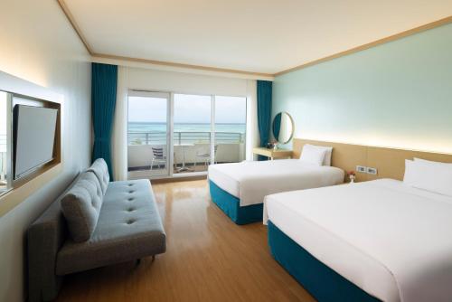 Balkon/teras, Saipan World Resort in Saipan Balkon/teras, Saipan World Resort in Saipan