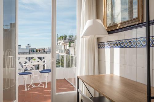 Balkon/teras, Hotel Medium Romantic in Sitges Balkon/teras, Hotel Medium Romantic in Sitges