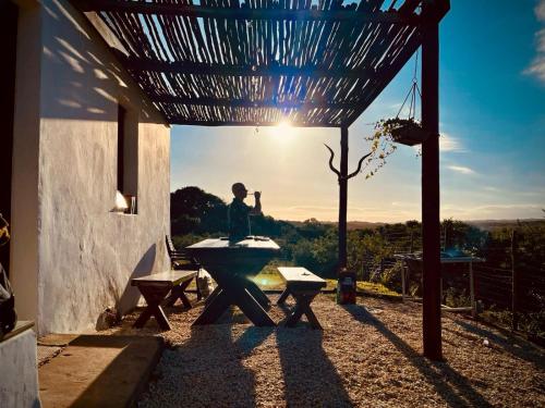 Ostrich cottage at Les Wings private game farm in Jongensfontein Ostrich cottage at Les Wings private game farm in Jongensfontein