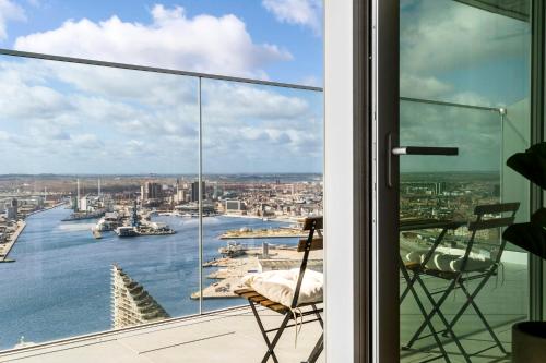 Above the clouds on 42nd floor in Aarhus Above the clouds on 42nd floor in Aarhus