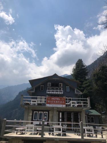 Hotel waterfall,Benkar in Everest Region (Nepal) Hotel waterfall,Benkar in Everest Region (Nepal)