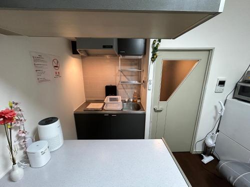 Køkken, Lejlighed i Fukuoka på 24 m². Soveværelser: 1. Private badeværelser: 1. (Guest House Zwell Hakata Ropponmatsu501) in Ropponmatsu Køkken, Lejlighed i Fukuoka på 24 m². Soveværelser: 1. Private badeværelser: 1. (Guest House Zwell Hakata Ropponmatsu501) in Ropponmatsu
