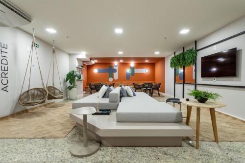 Shared lounge/TV area, Lobie Casa Maua in Downtown Rio de Janeiro Shared lounge/TV area, Lobie Casa Maua in Downtown Rio de Janeiro