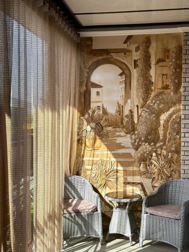 Balcony/terrace, Anka Palace in Yusufkhona Balcony/terrace, Anka Palace in Yusufkhona