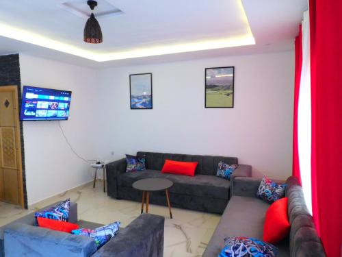 Zajednički dnevni boravak / prostorija s TV-om, Villa avec Piscine Privée. (Villa avec Piscine Privee.) in Saidia Zajednički dnevni boravak / prostorija s TV-om, Villa avec Piscine Privée. (Villa avec Piscine Privee.) in Saidia