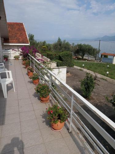 Balcony/terrace, Villa Maria in front of the sea in Arkitsa Balcony/terrace, Villa Maria in front of the sea in Arkitsa