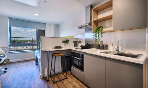 廚房, For Students Only Deakins Place in Nottingham in 拉德福德 廚房, For Students Only Deakins Place in Nottingham in 拉德福德