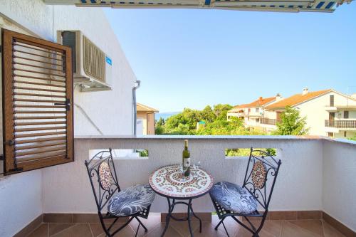 balkon/terras, Apartments Rose 2 in Krk Island balkon/terras, Apartments Rose 2 in Krk Island