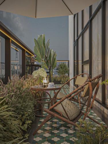 Balkon/Terrasse, Khách sạn Solis Hotel in Flussufer - Cam Fluss / Alter Hafen Balkon/Terrasse, Khách sạn Solis Hotel in Flussufer - Cam Fluss / Alter Hafen