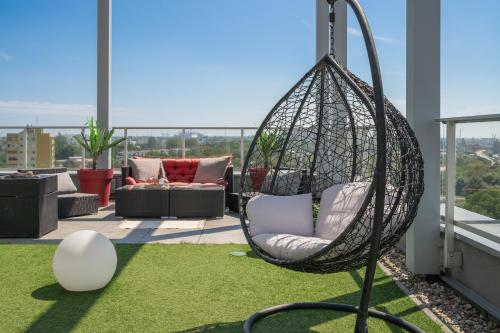Varanda/terraço, Symphony Baltica Towers Apartamenty in Brzezno Varanda/terraço, Symphony Baltica Towers Apartamenty in Brzezno