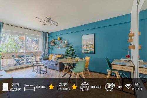 Divine Idylle Central Vieux-Port Terrasse Clim