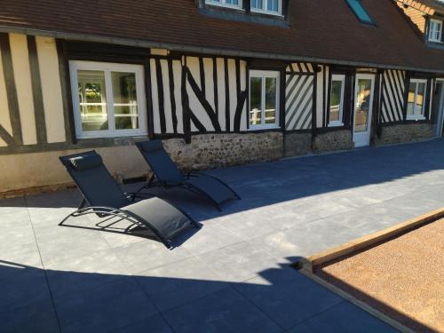 Balcony/terrace, Gite Le dorm'eure du Val - SPA in Beuzeville Balcony/terrace, Gite Le dorm'eure du Val - SPA in Beuzeville