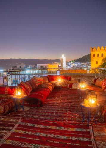 Erkély/terasz, VANCII HOTEL in Chefchaouen Erkély/terasz, VANCII HOTEL in Chefchaouen