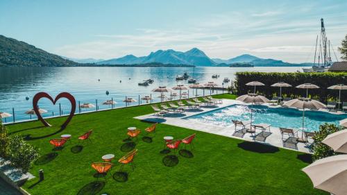 Басейн, Lago Maggiore Bay in Бавена Басейн, Lago Maggiore Bay in Бавена