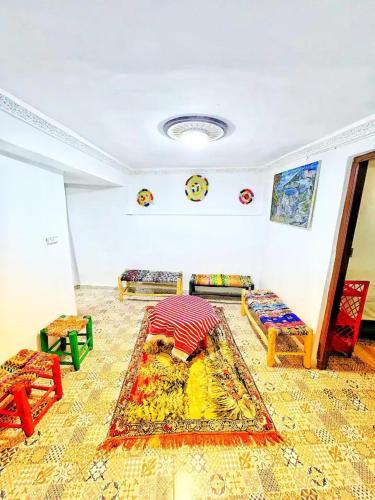 Aufenthaltsraum/TV-Zimmer, Hostel Tanger Medina in Tangier Aufenthaltsraum/TV-Zimmer, Hostel Tanger Medina in Tangier