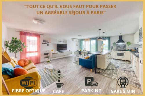 Paris Family & Friends - Gare à 5 Minutes - Parking (Paris Family & Friends - Gare a 5 Minutes - Parking) in 勒布爾熱 Paris Family & Friends - Gare à 5 Minutes - Parking (Paris Family & Friends - Gare a 5 Minutes - Parking) in 勒布爾熱
