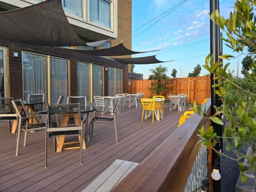 balkon/terras, Hotel Fogo Amsterdam in Amsterdam balkon/terras, Hotel Fogo Amsterdam in Amsterdam