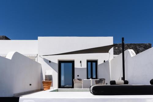 balkon/terras, Cresanto Luxury Suites in Imerovigli balkon/terras, Cresanto Luxury Suites in Imerovigli