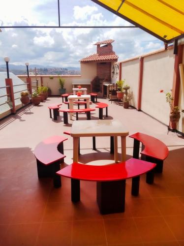 Balcony/terrace, Cittadella Hostal in Sucre Balcony/terrace, Cittadella Hostal in Sucre