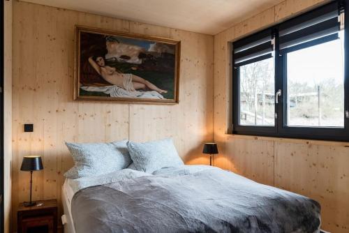 Hausboot Diva mit Kamin - Winter auf der Dove Elbe