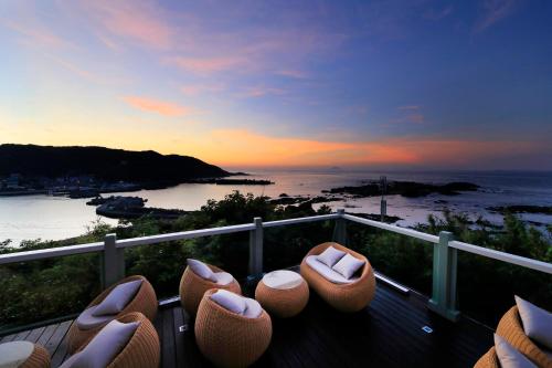 Balcony/terrace, Ocean View Hiromi SPA Hotel in Shimoda Balcony/terrace, Ocean View Hiromi SPA Hotel in Shimoda
