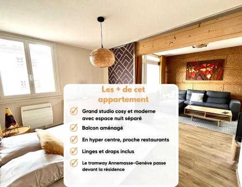 Habitación, Grand studio aux portes de Genève (Grand studio aux portes de Geneve) in Ambilly Habitación, Grand studio aux portes de Genève (Grand studio aux portes de Geneve) in Ambilly