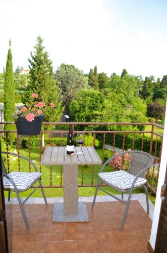 Erkély/terasz, Sherlock's Holidays boutique rooms in Lucija Erkély/terasz, Sherlock's Holidays boutique rooms in Lucija