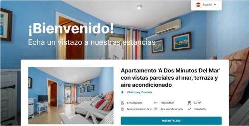 Apartamento a solo 1 minuto de la playa, climatizado