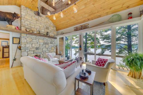 Beautiful Embden Pond Cabin with Dock and Kayaks! in Waterville Beautiful Embden Pond Cabin with Dock and Kayaks! in Waterville